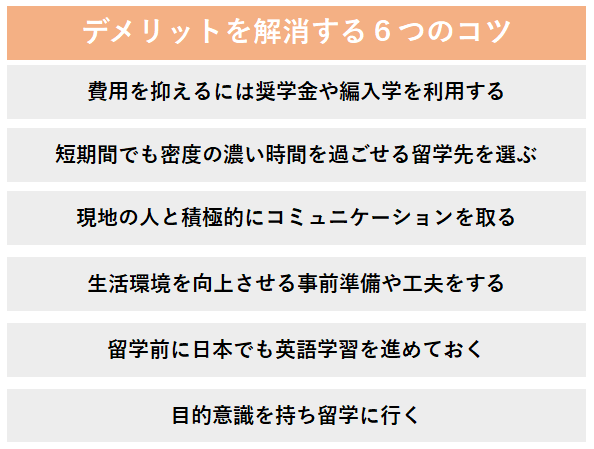 デメリットを解消する6つのコツ